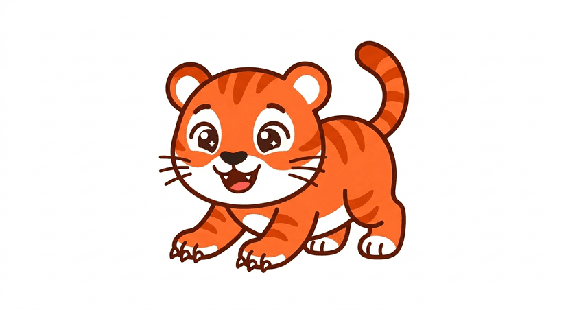Pounce baby tiger mascot